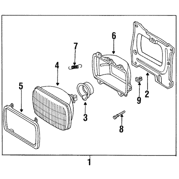 Genuine Nissan Parts B6060-01G10 Driver Side Headlight Assembly Sealed Beam Genuine Nissan Parts B6060-01G10 Driver Side Headlight Assembly Sealed Beam